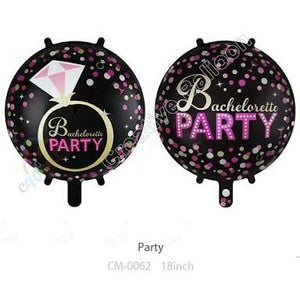 Balon Foil Bachelorette Party Bulat Double Side Size 45 cm