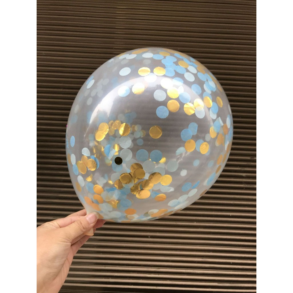 Balon Latex  / Lateks Confetti 12 inch Mix Dua Warna