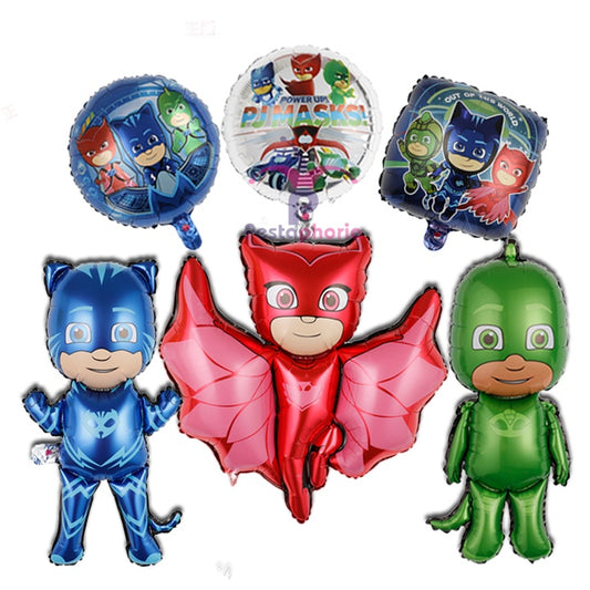 Balon Foil PJ Mask Set isi 6 pcs