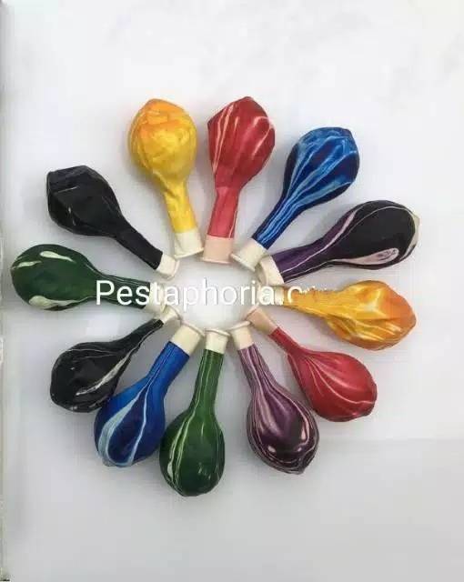 10 pcs Balon Latex / Lateks Marble Size 10 inch