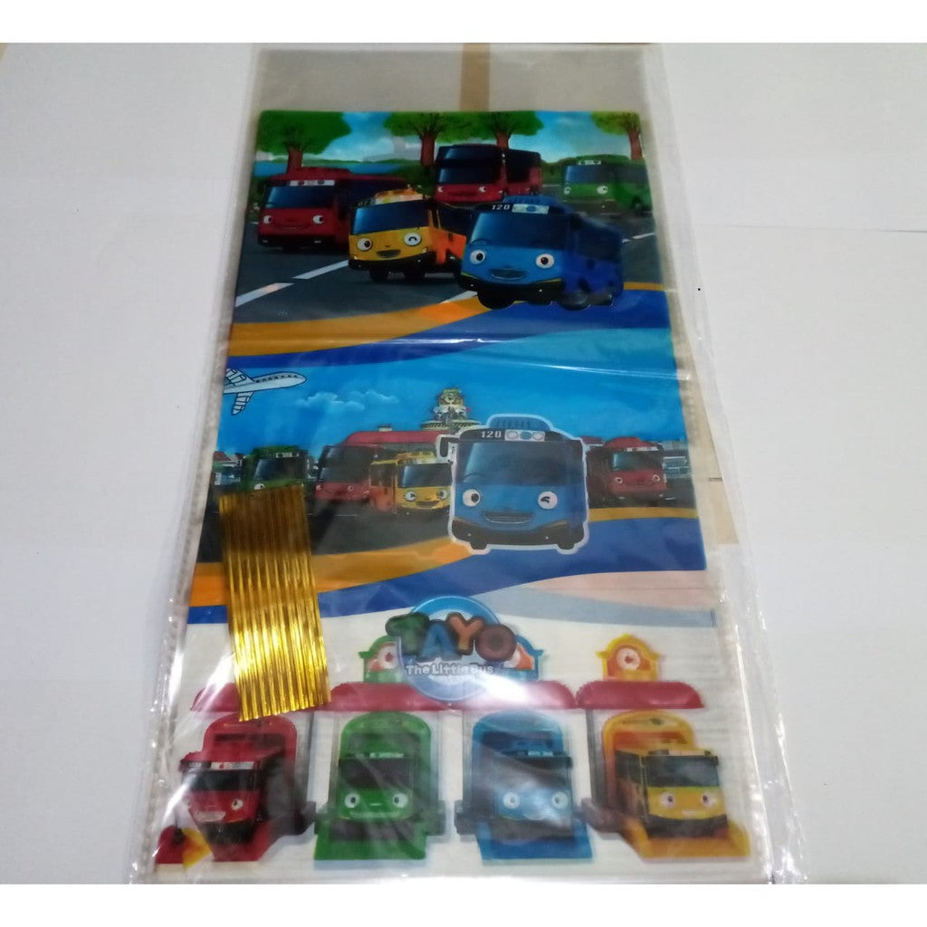 ( isi 10 pcs ) Plastik Snack Kartun / Goodie Bag Besar Size 25 cm x 50 cm /  Bingkisan Ulang Tahun / Ultah