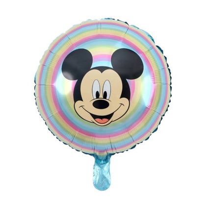 Balon Foil Bulat Mickey Minnie Mouse Double Side Rainbow Size 45 cm