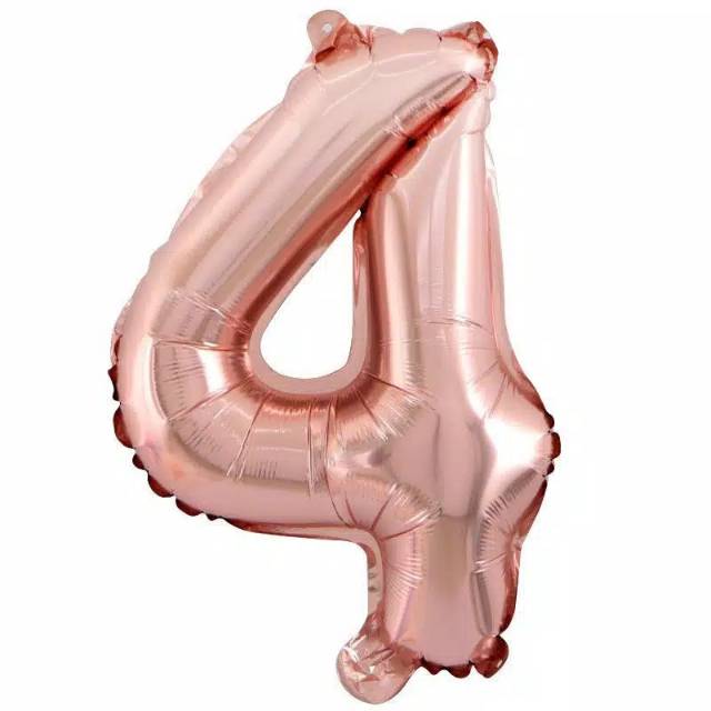 Balon Foil Angka Size 40 cm Warna Rose Gold