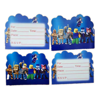 10 pcs Undangan Ulang Tahun / Invitation Birthday Card Karakter/Kartun
