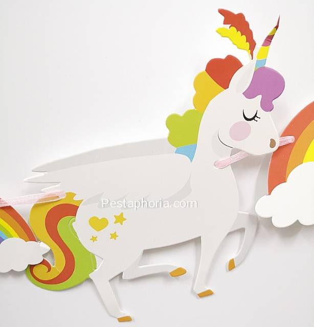 Banner Unicorn & Rainbow Clouds