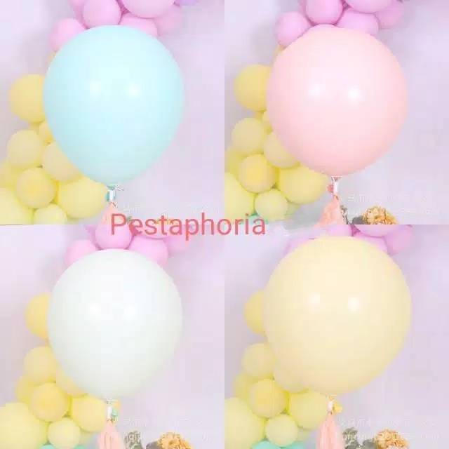 Balon Latex / Lateks Macaron Jumbo Size 18 inch ( 45 cm)