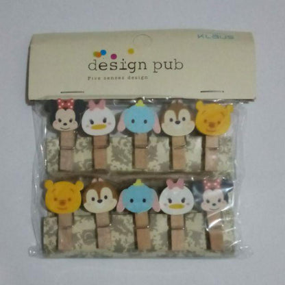 Wooden Clip Set Minion,Doraemon,Hello Kitty, My Little Pony/Penjepit Foto Kayu Karakter/Jepitan Kayu