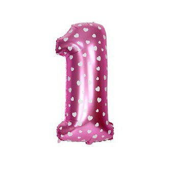 Balon Foil Angka Pink Size 40 cm