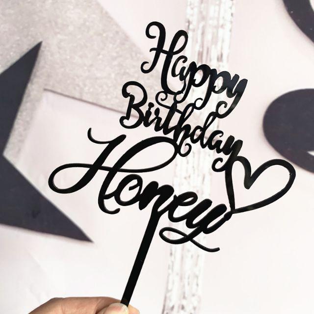 Cake Topper Acrylic / Topper Kue Akrilik Happy Valentine Day / Happy Birthday / HBD
