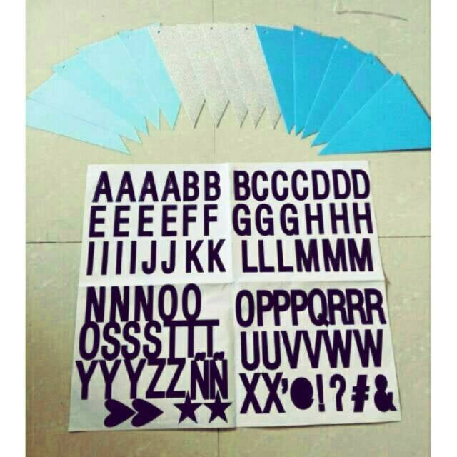 Bunting Flag / Banner DIY ( Do It Yourself ) Model Segitiga