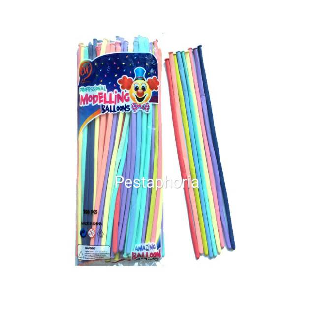 Balon Pentil Macaron Tebal / Balon Panjang / Twist / Magic / Cacing Macaron