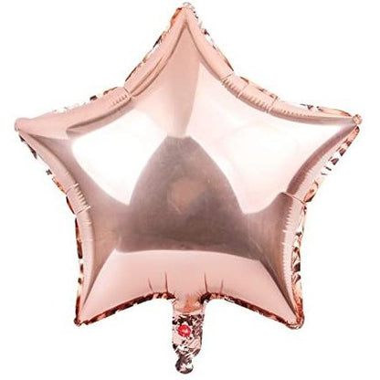 Balon Foil Rose Gold Size 45 cm Bulat/Round, Hati/Love, Star/Bintang