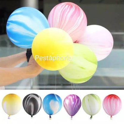 10 pcs Balon Latex / Lateks Marble Size 10 inch