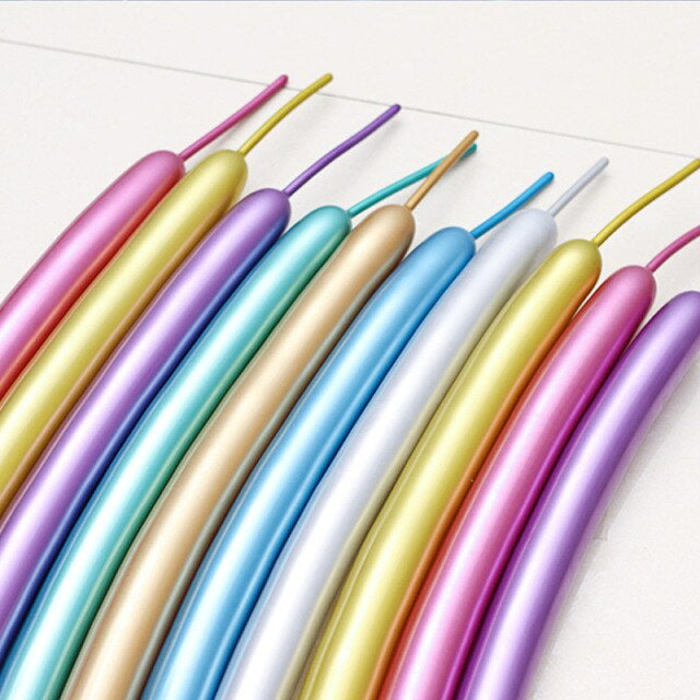Balon Latex Twist Chrome / Balon Panjang / Pentil / Cacing Chrome