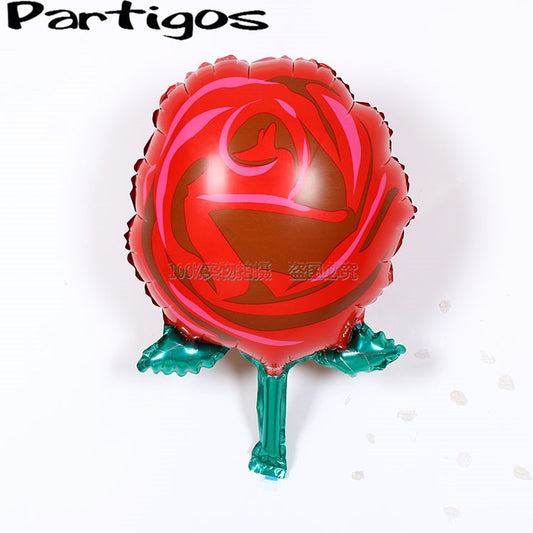 Balon Foil Rose Flower / Bunga Mawar Mini