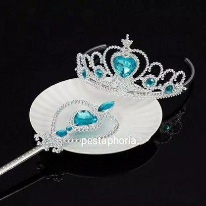 Mahkota Princess / Tiara Anak / Children Crown + Tongkat Peri