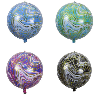 Balon Foil Round / Bulat 4D Marble Size 22 inch