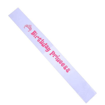 (Tidak Bisa Custom) Selempang / Sash Birthday Girl, Birthday Boy, Birthday Princess, Bride To Be, Mom To Be, I Graduated