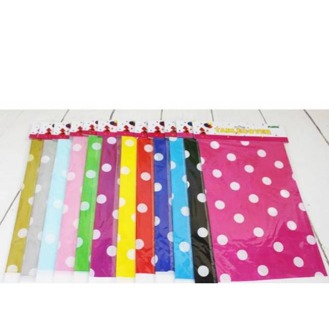 Taplak Meja Plastik Polkadot / Plastic Table Cover Polkadot