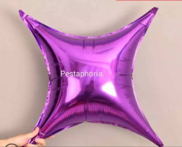 Balon Bintang / Star Segi Empat Size 60 cm ( 24 inch )