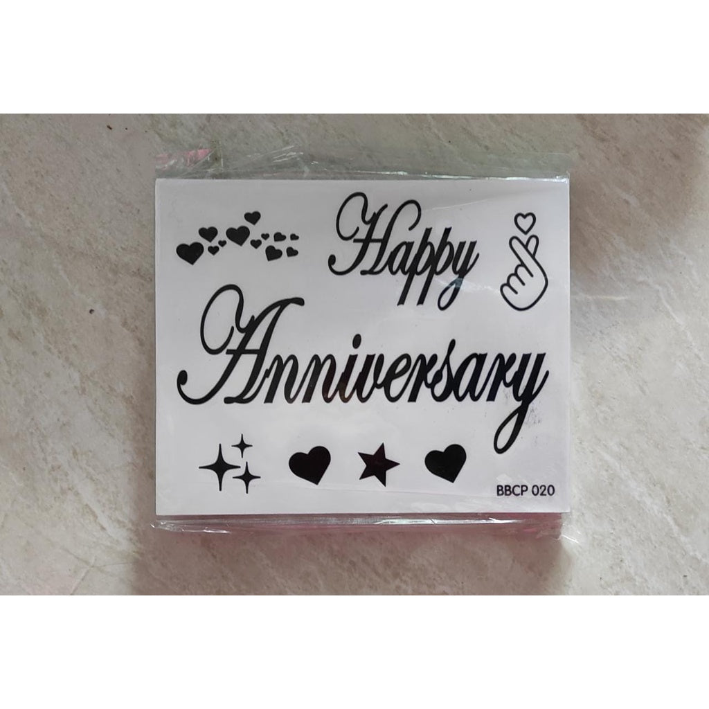 Stiker Bobo Balon PVC ukuran 12 x 12 cm / Balloon Sticker Tulisan Happy Birthday / Love You / Unicorn
