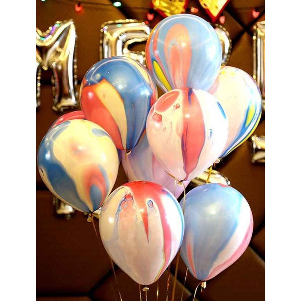 10 pcs Balon Latex / Lateks Marble Size 10 inch