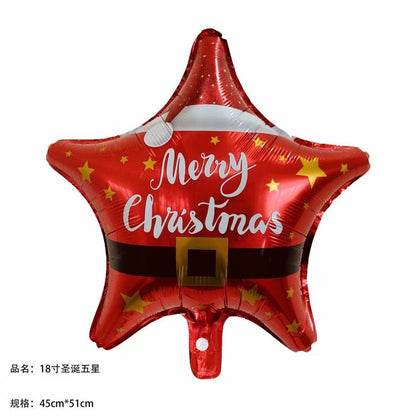 Balon Foil Natal / Merry Christmas Star Size 45 cm