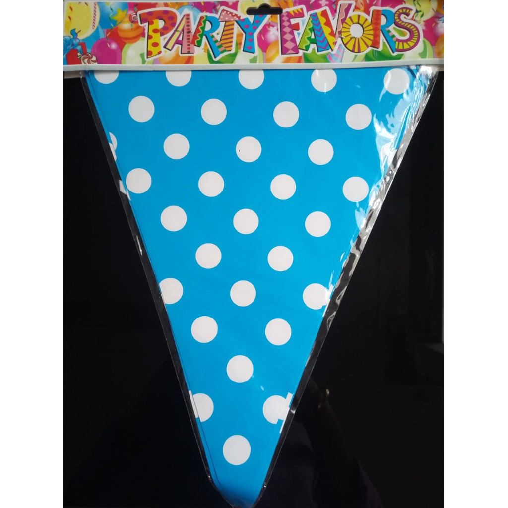 Bunting Flag / Banner Segitiga Polkadot