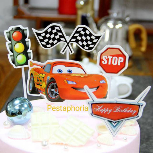 Cake Topper Happy Birthday Mcqueen Cars