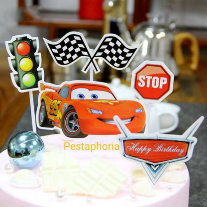 Cake Topper Happy Birthday Mcqueen Cars