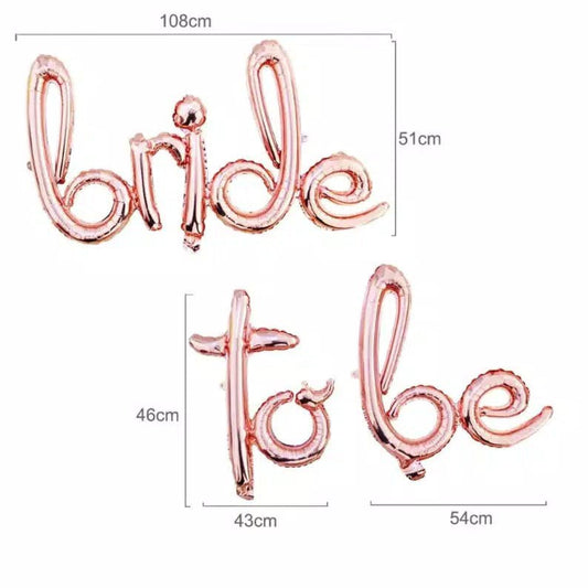 Balon Foil Tulisan bride to be latin sambung
