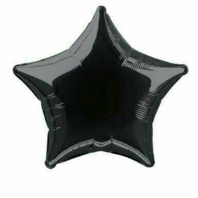 Balon Foil Star / Bintang / Hati / Love size 18 inch (45 cm) Warna Hitam Putih