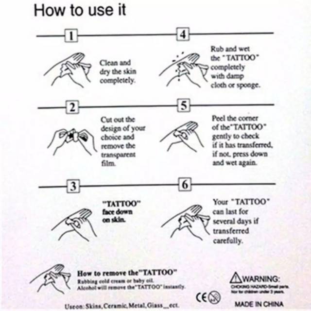 Stiker Tato / Temporary Tattoo Sticker Bentuk Cakaran / Luka Jahitan untuk pesta Halloween