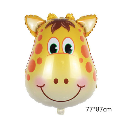 Balon Foil Kepala Hewan Jumbo Size 80 cm