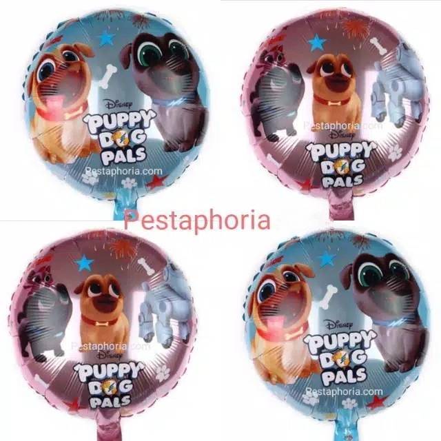 Balon Foil Bulat Puppy Dog Pals Size 45 cm
