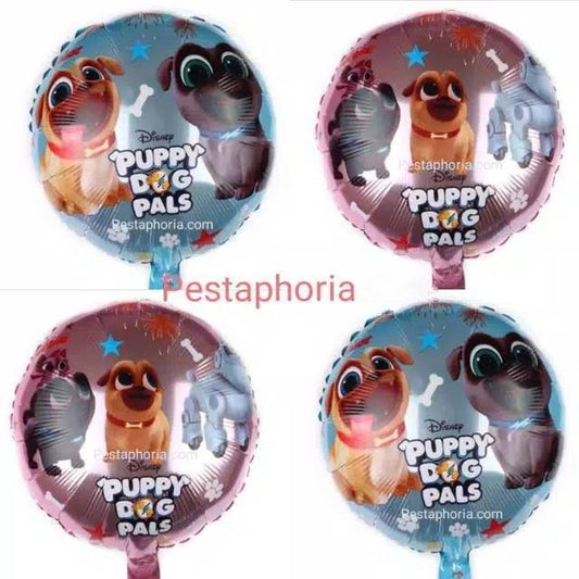 Balon Foil Bulat Puppy Dog Pals Size 45 cm