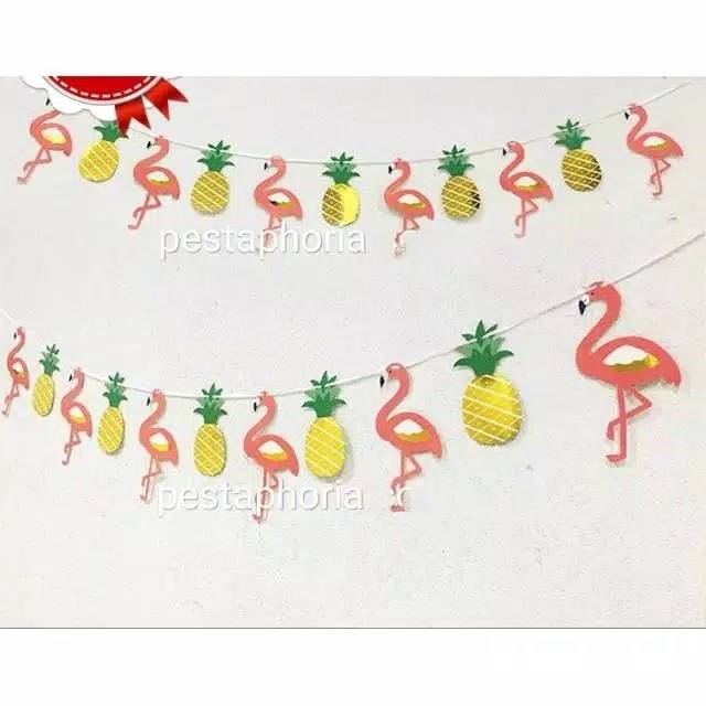 Banner Flamingo & Pineapple