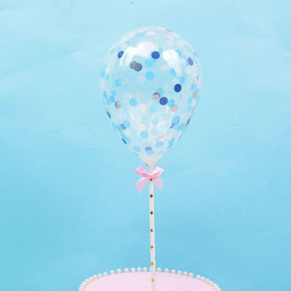 Cake Topper Balon Latex 5 inch isi Confetti u/ Hiasan Kue