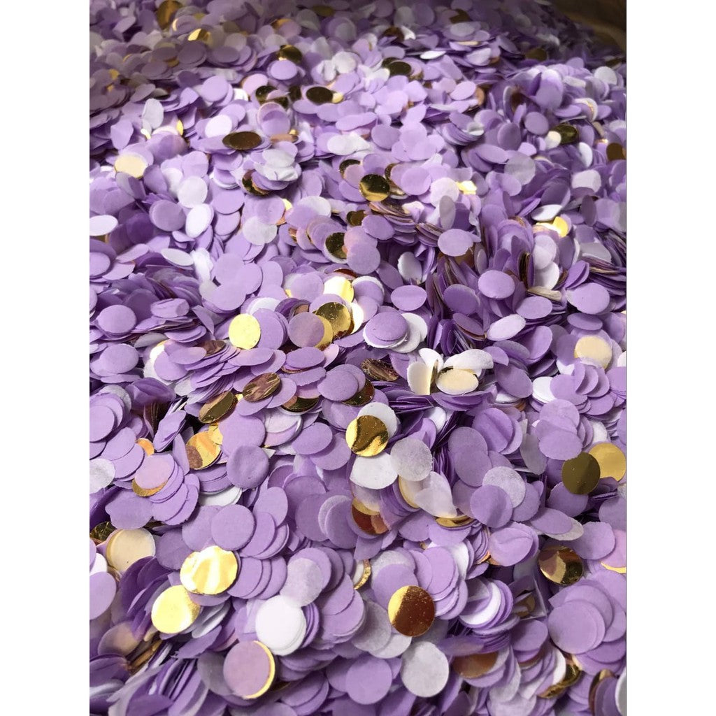Confetti Mix Foil & Kertas Tissue isian Balon isi 10 gram ukuran 1 cm dan 1,5 cm