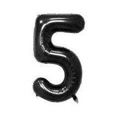 Balon Foil Angka Hitam Size 40 cm