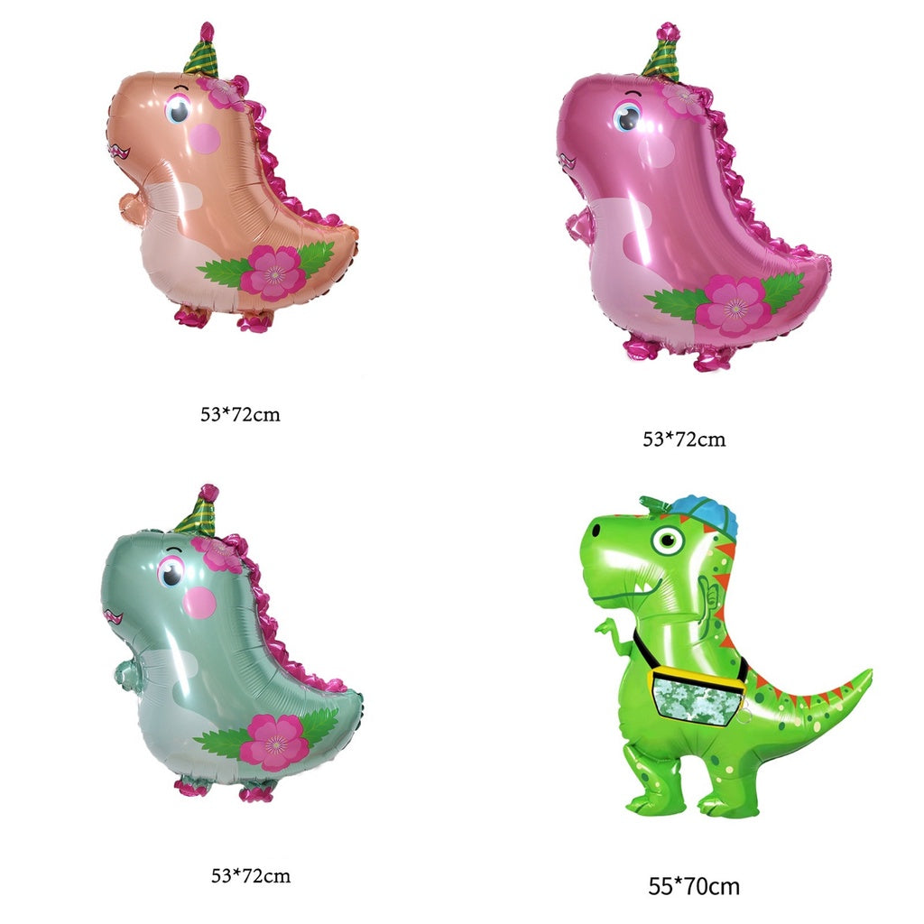 Balon Foil Dino/ Dinosaurus / Dinosaur Kartun Crown Jumbo Size 90 cm