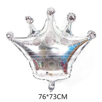 Balon Foil Mahkota / Crown Silver Jumbo