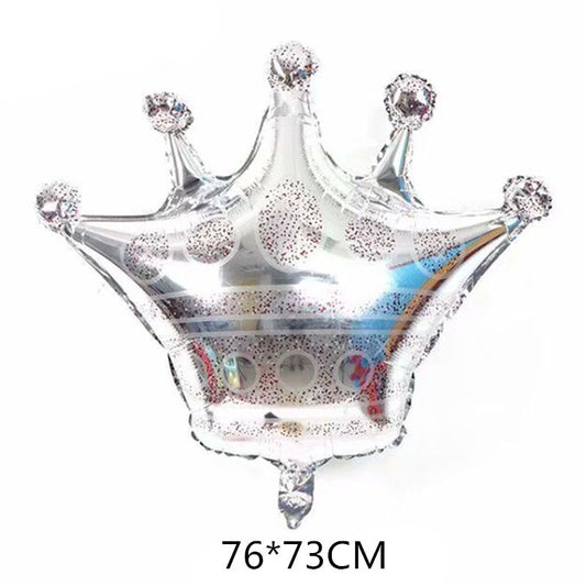 Balon Foil Mahkota / Crown Silver Jumbo