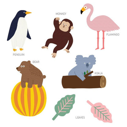 Bunting Banner Motif Hewan  In The Zoo Garland