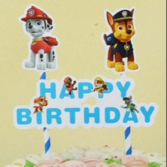 Cake Topper Happy Birthday Paw Patrol
