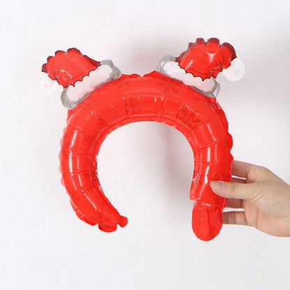 Balon Foil Bando Natal / Christmas Headband Ballon Santa Claus/Tanduk Rusa/Snowman/Topi Santa
