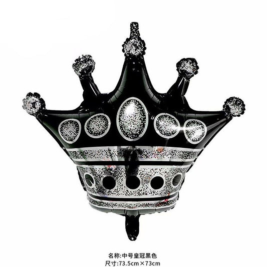 Balon Foil Mahkota / Crown Black Jumbo