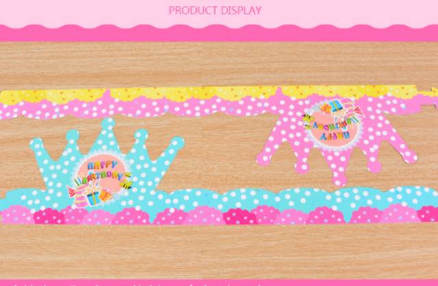 ( isi 10 pcs ) Party Hat / Topi Pesta Ulang Tahun / Ultah Polkadot Mahkota / Crown