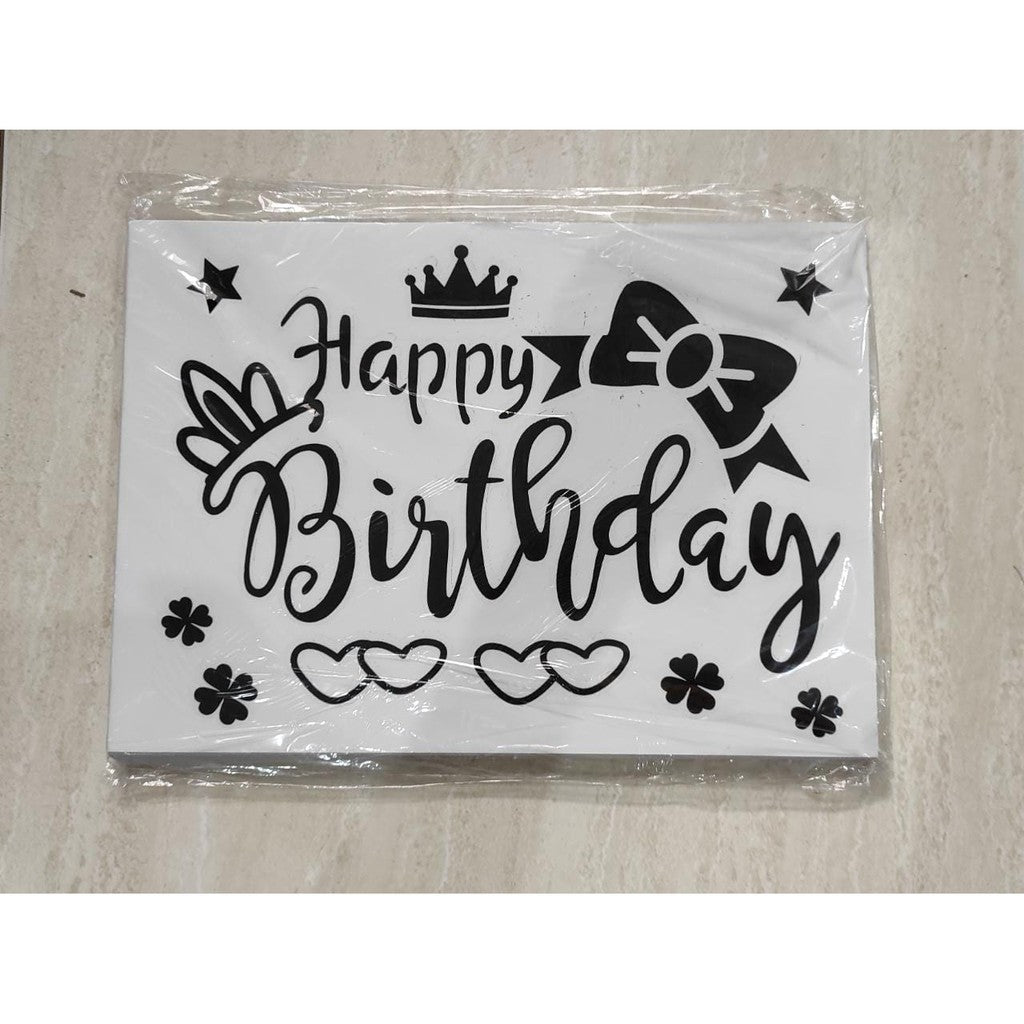 Stiker Bobo Balon PVC Ukuran 21 x 29 cm Balloon Sticker Tulisan Happy Birthday/I Love You/Graduation/Congrats