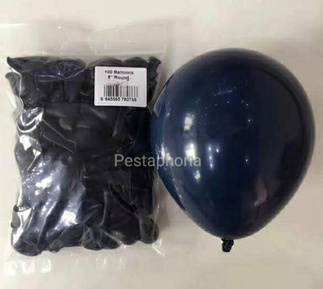 Balon Latex / Lateks Size 5 inch warna Midnight Blue